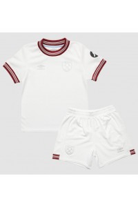 Fotbalové Dres West Ham United Dětské Venkovní Oblečení 2023-24 Krátký Rukáv (+ trenýrky)